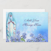 Maagd Mary Blessing Message Wenskaart (Voorkant / Achterkant)