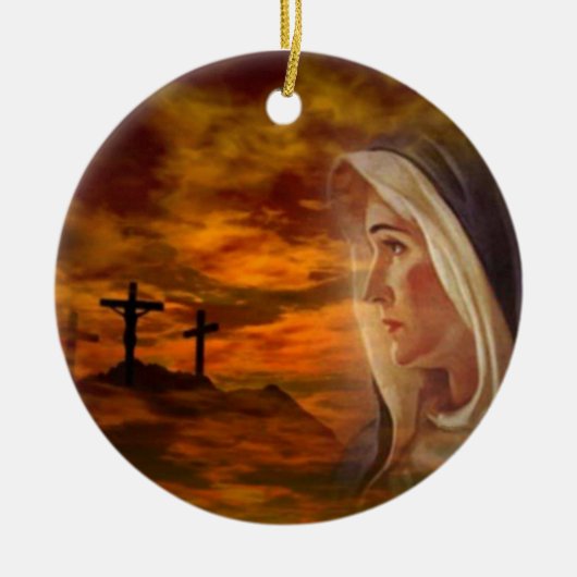 Maagd Mary Calvariate Ornament (Voorkant)