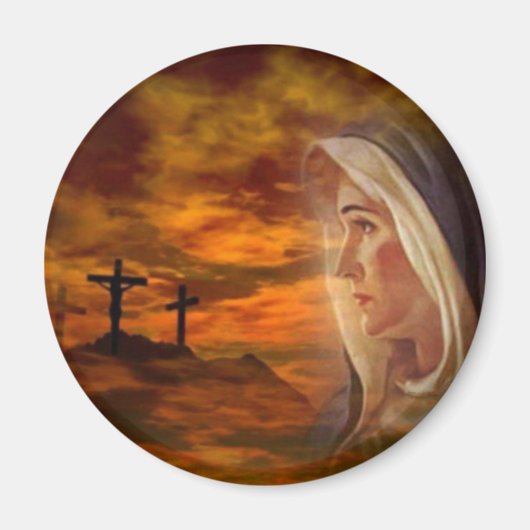 Maagd Mary Calvariate, zonder winstoogmerk Magneet (Voorkant)