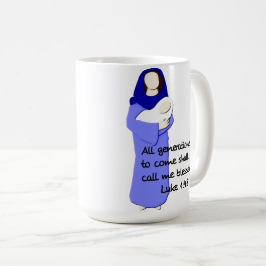 Maagd Mary Coffee Cup Koffiemok (Voorkant rechts)