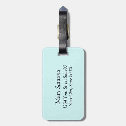 Maagd Mary Crescent Moon Bagagelabel (Achterkant verticaal)