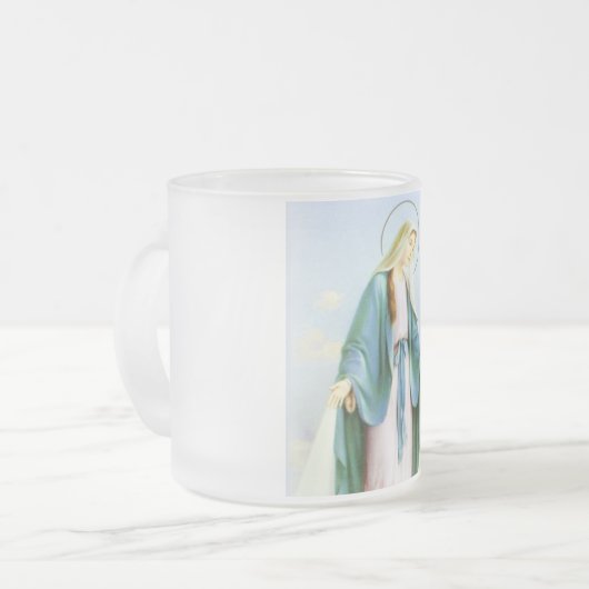 Maagd Mary Crescent Moon Mok (Voorkant links)