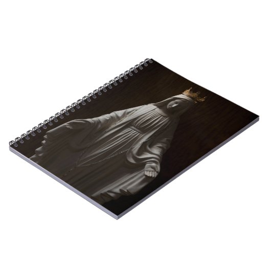 Maagd Mary die een gouden kroonspiraal droeg Notitieboek (Linkerzijde)