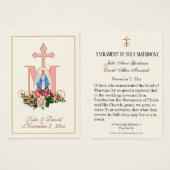 Maagd Mary Elegant Prayer Wedding Favor Kaart (Voorkant /achterkant)