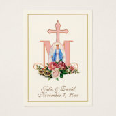 Maagd Mary Elegant Prayer Wedding Favor Kaart (Voorkant)