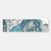 Maagd Mary en Baby Jesus Christus  Blue Bumpersticker (Voorkant)