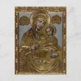 Maagd Mary en Baby Jesus Christus Golden Elegant Briefkaart