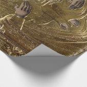 Maagd Mary en Baby Jesus Christus Golden Elegant Cadeaupapier (Hoek)