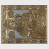 Maagd Mary en Baby Jesus Christus Golden Elegant Cadeaupapier (Vlak)