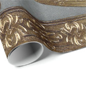 Maagd Mary en Baby Jesus Christus Golden Elegant Cadeaupapier (Rol Hoek)