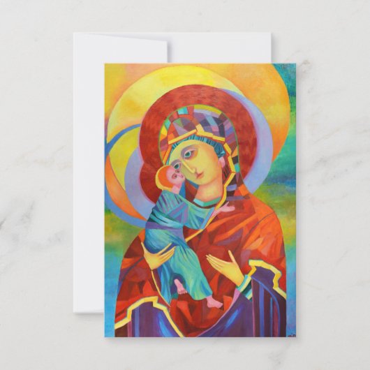 Maagd Mary en Child Our Lady Briefkaart (Voorkant)