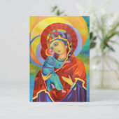 Maagd Mary en Child Our Lady Briefkaart (Staand voorkant)
