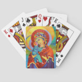 Maagd Mary en Child Our Lady-speelkaarten Pokerkaarten (Achterkant)