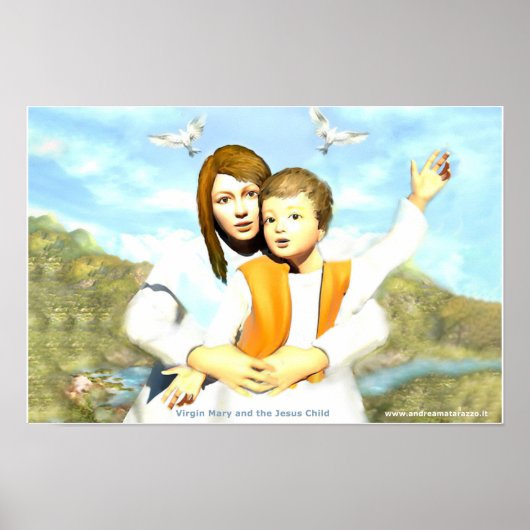 Maagd Mary en het kind Jezus Poster (Voorkant)