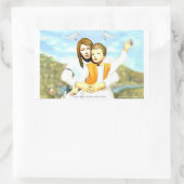 Maagd Mary en het kind Jezus Rechthoekige Sticker (Tas)