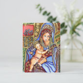 Maagd Mary en Jesus Child Painting Briefkaart (Staand voorkant)