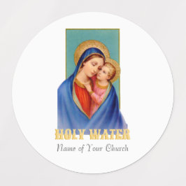  Maagd Mary en Jezus Heilig Water Labels