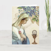 Maagd Mary Eucharistisch Moederdag Kaart (Voorkant)