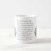 Maagd Mary Floral religieus Memorare Prayer Cof Koffiemok (Center)