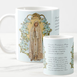 Maagd Mary Floral Religieuze Dame van Fatima Koffiemok
