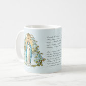 Maagd Mary Floral Religieuze Dame van Knock Koffiemok (Voorkant links)