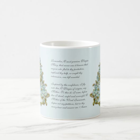 Maagd Mary Floral Religieuze Dame van Knock Koffiemok (Center)