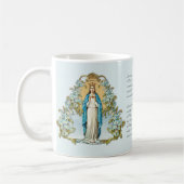 Maagd Mary Floral Religieuze Dame van Knock Koffiemok (Links)