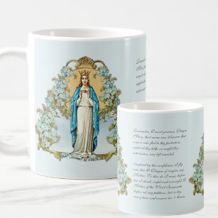 Maagd Mary Floral Religieuze Dame van Knock Koffiemok