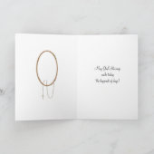  Maagd Mary Floral Religieuze Katholieke Kaart (Binnen)