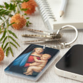 Maagd Mary Jesus Christus Religieuze Kunst Sleutelhanger (Voorkant Rechts)