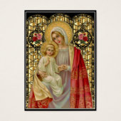 Maagd Mary Jesus Funeral Memorial Heilige Kaart (Voorkant)