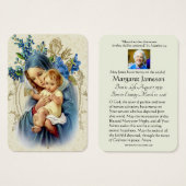Maagd Mary Jesus Funeral Prayer Memorial Kaart (Voorkant /achterkant)