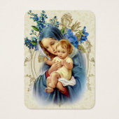 Maagd Mary Jesus Funeral Prayer Memorial Kaart (Voorkant)