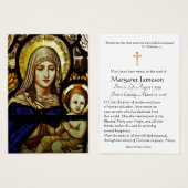 Maagd Mary Jesus Glas in lood katholieke religie Visitekaartje (Voorkant /achterkant)
