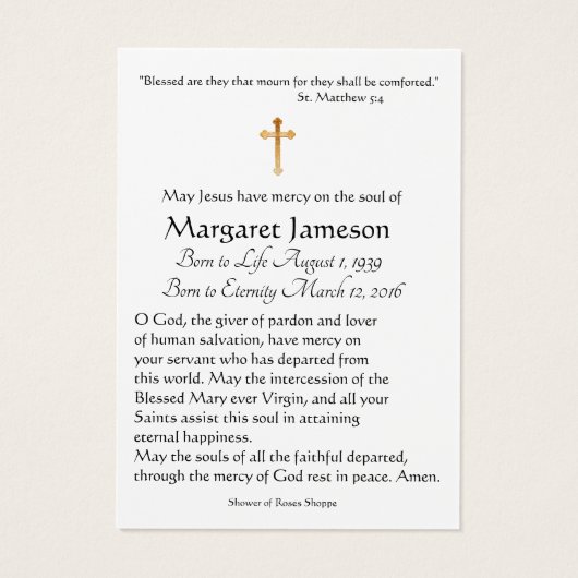 Maagd Mary Jesus Glas in lood katholieke religie Visitekaartje (Achterkant)