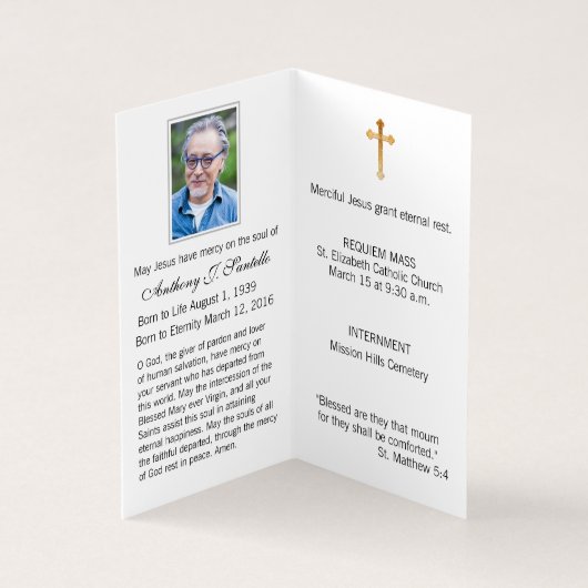 Maagd Mary Jesus Kathokatholieke begrafenis Heilig Visitekaartje (Binnen)