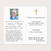 Maagd Mary Jesus Kathokatholieke begrafenis Heilig Visitekaartje (Binnenkant ongevouwen)