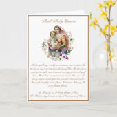Maagd Mary Jesus Katholiek Prayer Religie Kaart (Gele Bloem)