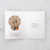 Maagd Mary Jesus Katholieke Thanksgiving herfst Ho Feestdagen Kaart (Binnen)