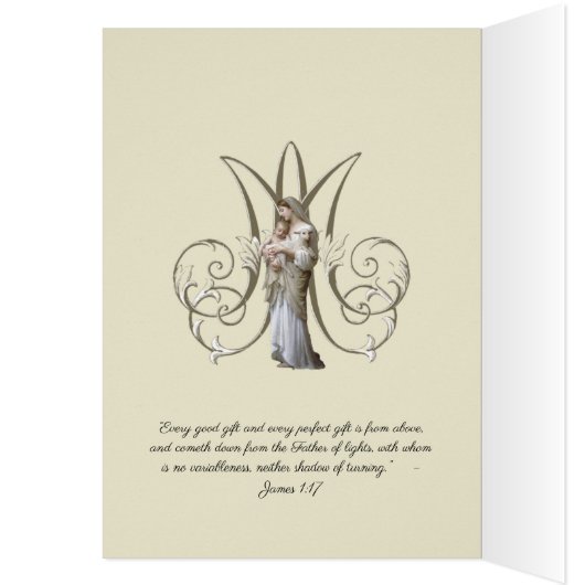 Maagd Mary Jesus Lamb Religieuze Katholieke Nun (Binnen (Links))