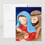 Maagd Mary Jesus Natitivity Kerstmis Briefkaart (Voorkant / Achterkant)