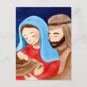 Maagd Mary Jesus Natitivity Kerstmis Briefkaart (Voorkant)