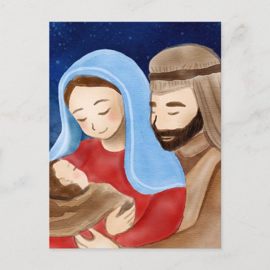 Maagd Mary Jesus Natitivity Kerstmis Briefkaart (Voorkant)