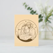 Maagd Mary Jesus Natitivity Kerstmis Briefkaart (Staand voorkant)