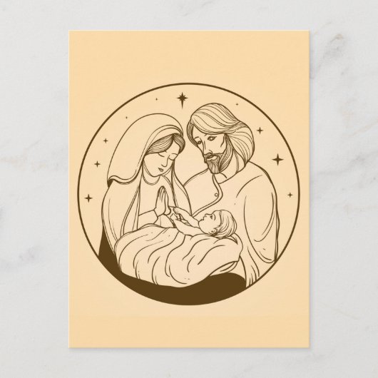 Maagd Mary Jesus Natitivity Kerstmis Briefkaart (Voorkant)