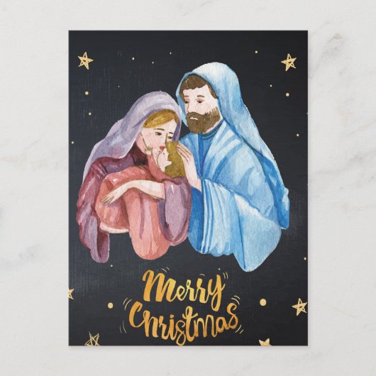 Maagd Mary Jesus Natitivity Kerstmis Briefkaart (Voorkant)