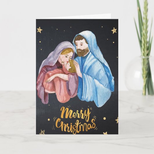 Maagd Mary Jesus Natitivity Kerstmis Feestdagen Kaart (Voorkant)