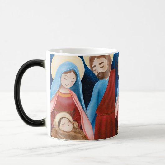 Maagd Mary Jesus Natitivity Kerstmis  Magische Mok (Links)