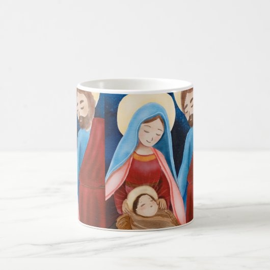 Maagd Mary Jesus Natitivity Kerstmis Magische Mok (Center)