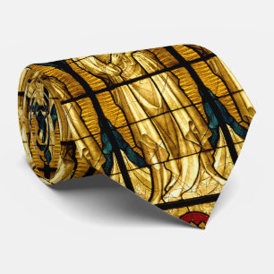 Maagd Mary Jesus Religieuze Glas in lood Stropdas